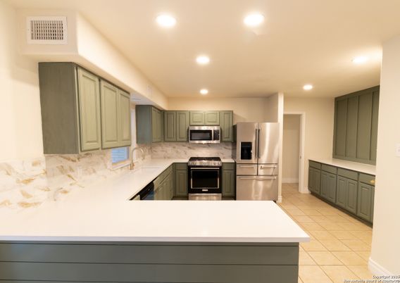 Interior, Kitchen, Recessed Lighting, Stainless Steel Appliances
