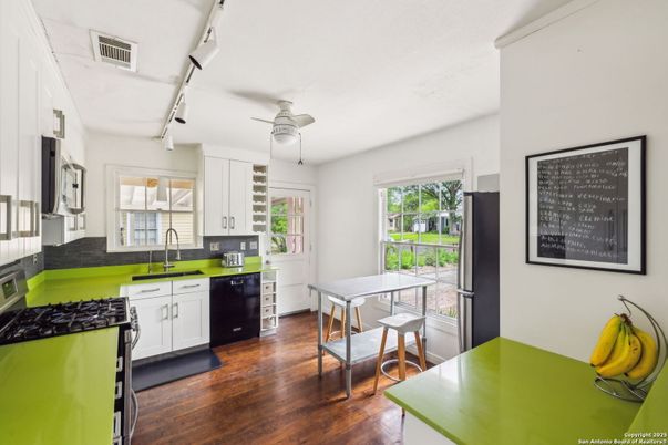 Interior, Kitchen, Wood Texture Flooring