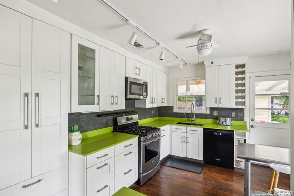 Interior, Kitchen, Wood Texture Flooring