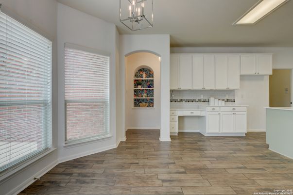Interior, Kitchen, Pendant Lights, Wood Texture Flooring