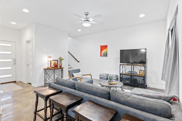 Interior, Living room, Recessed Lighting