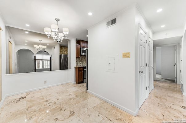 Chandelier, Interior, Kitchen, Recessed Lighting