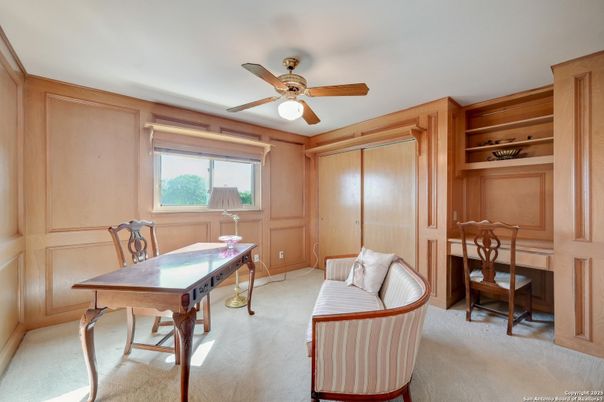 Home Office, Interior, Wooden Walls
