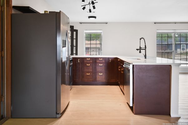 Interior, Kitchen, Wood Texture Flooring