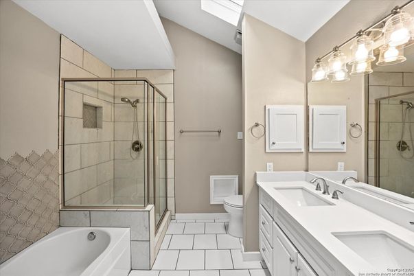 Bathroom, Dual Sink Vanities, Glass Shower, Interior