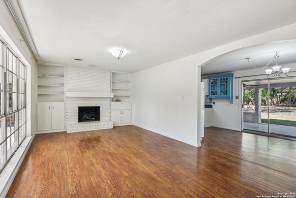 Empty room, Fireplace, Interior, Wood Texture Flooring