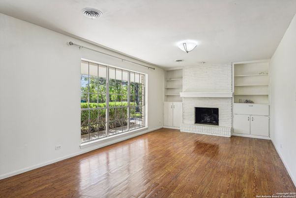 Empty room, Fireplace, Interior, Wood Texture Flooring