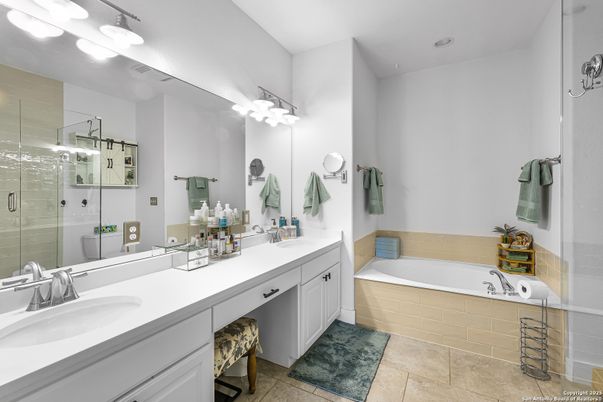Bathroom, Dual Sink Vanities, Glass Shower, Interior