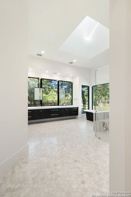 Bathroom, Free Standing Baths, Interior, Marble, Marble Walls, Recessed Lighting