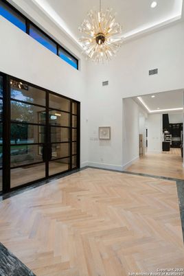 Chandelier, Interior, Pendant Lights, Recessed Lighting, Wood Texture Flooring