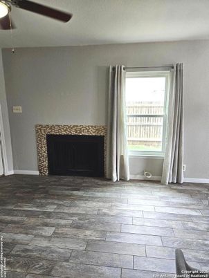 Empty room, Fireplace, Interior, Wood Texture Flooring