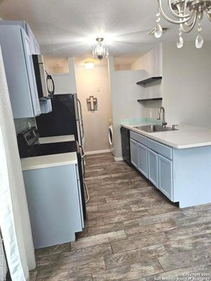 Interior, Kitchen, Wood Texture Flooring