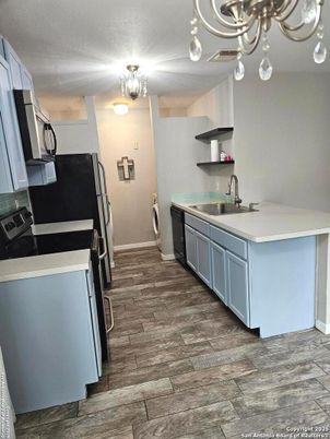 Interior, Kitchen, Wood Texture Flooring
