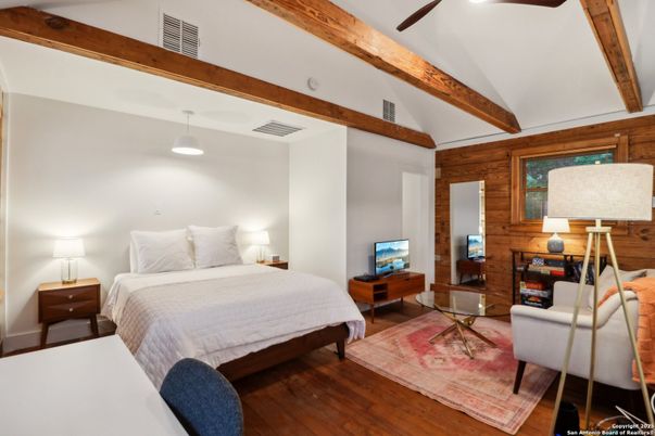 Bedroom, Interior, Wooden Beams, Wood Texture Flooring