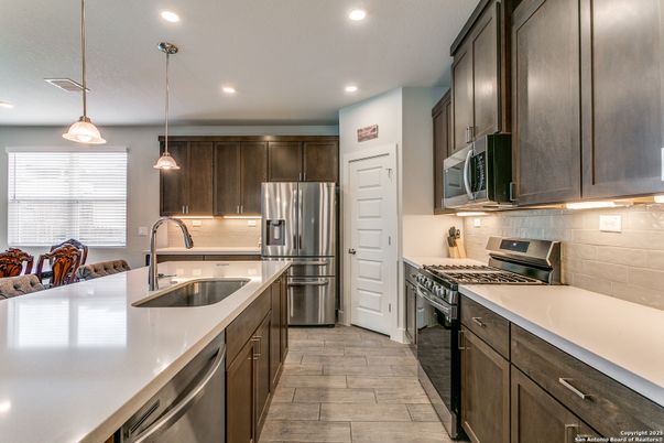 Interior, Kitchen, Pendant Lights, Recessed Lighting, Stainless Steel Appliances