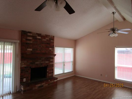 Empty room, Fireplace, Interior, Wood Texture Flooring