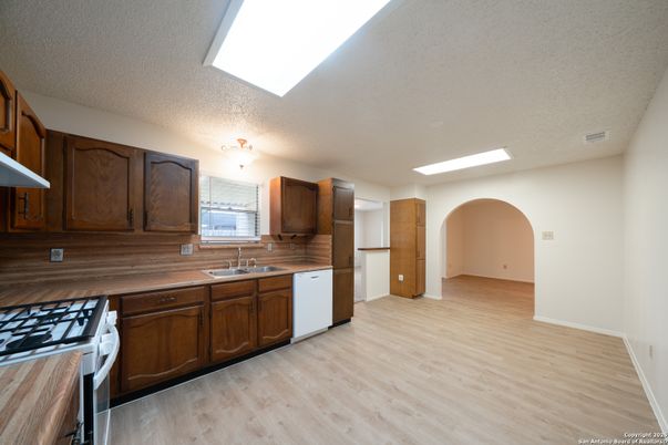 Interior, Kitchen, Wood Texture Flooring