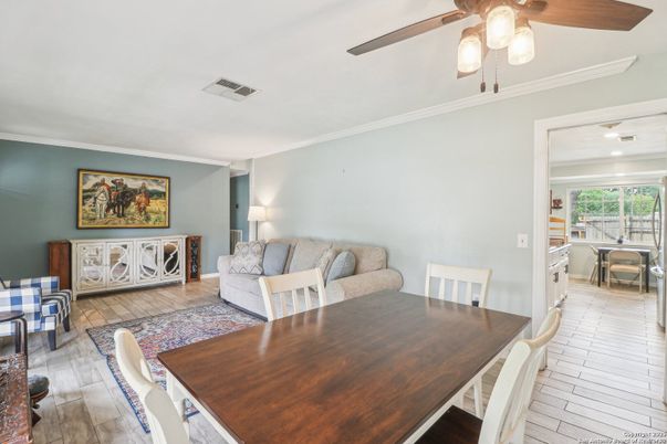 Dining room, Interior, Wood Texture Flooring