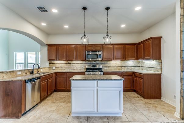 Interior, Kitchen, Pendant Lights, Recessed Lighting, Stainless Steel Appliances