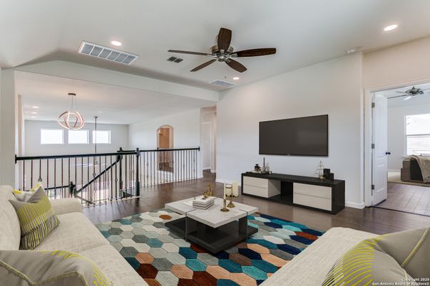 Interior, Living room, Pendant Lights, Recessed Lighting, Wood Texture Flooring