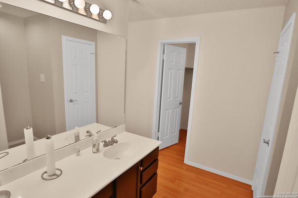 Bathroom, Dual Sink Vanities, Interior, Wood Texture Flooring