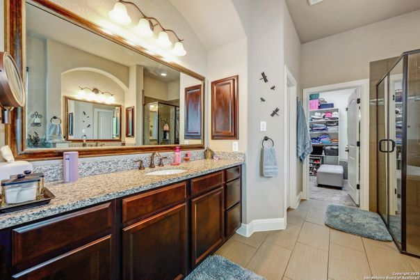 Bathroom, Dual Sink Vanities, Glass Shower, Interior
