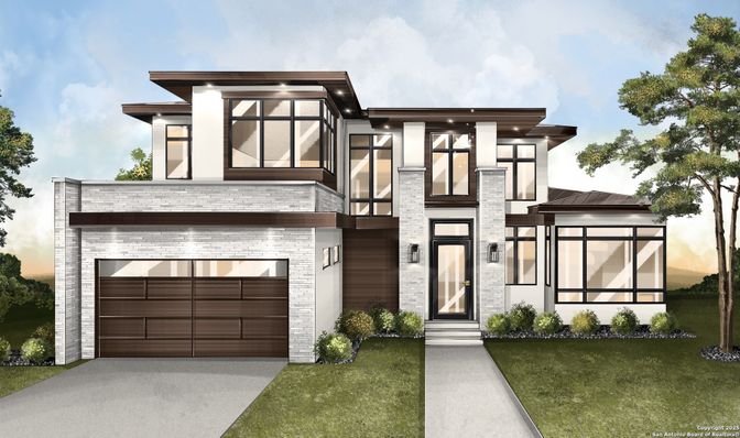 Attached, Exterior, Facade, Modern