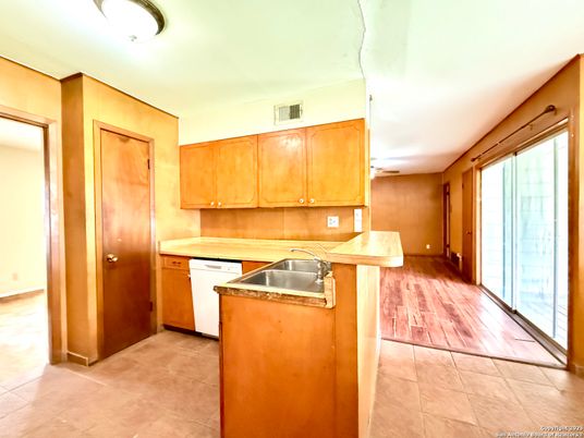 Interior, Kitchen, Wood Texture Flooring