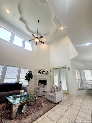 Fireplace, Interior, Living room, Recessed Lighting