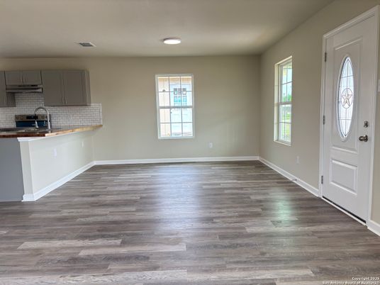 Empty room, Interior, Kitchen, Wood Texture Flooring