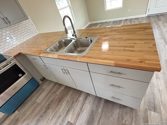 Interior, Kitchen, Wood Texture Flooring