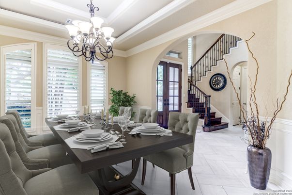 Chandelier, Dining room, Interior, Marble