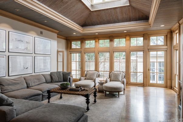 Interior, Living room, Recessed Lighting, Wooden Ceilings, Wood Texture Flooring