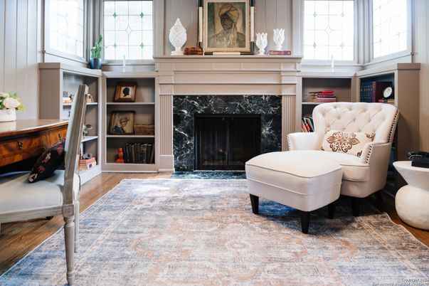 Fireplace, Interior, Wood Texture Flooring