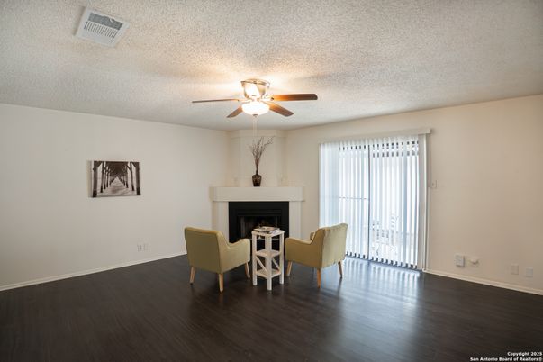 Empty room, Fireplace, Interior, Wood Texture Flooring