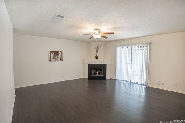 Empty room, Fireplace, Interior, Wood Texture Flooring