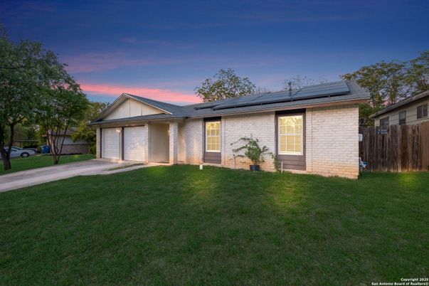 Attached, Exterior, Facade, Brick Facade, Solar Panels, Ranch