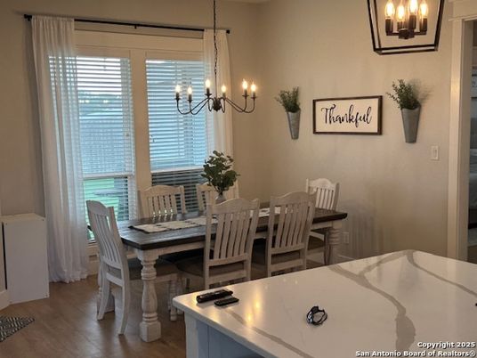 Chandelier, Dining room, Interior, Pendant Lights, Wood Texture Flooring