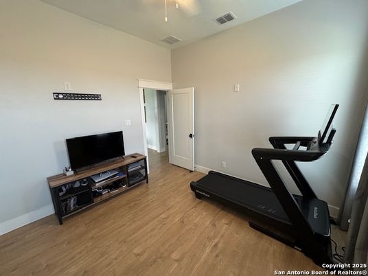 Fitness Equipment, Interior, Wood Texture Flooring