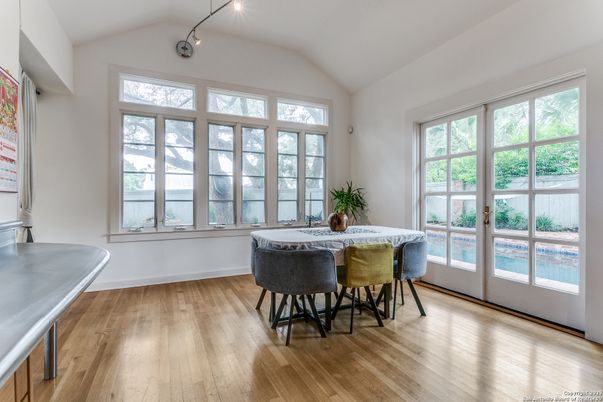 Dining room, Interior, Wood Texture Flooring