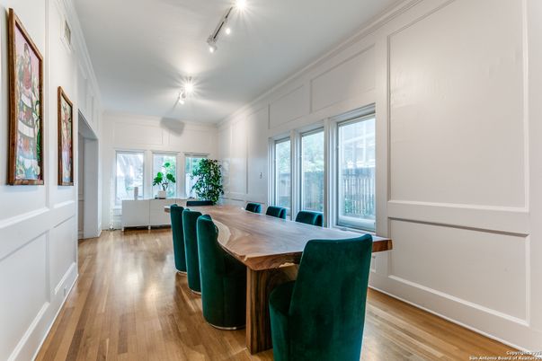 Dining room, Interior, Wood Texture Flooring