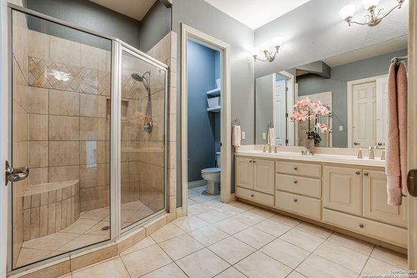 Bathroom, Dual Sink Vanities, Glass Shower, Interior