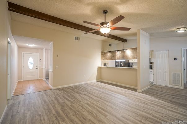 Empty room, Interior, Kitchen, Wood Texture Flooring