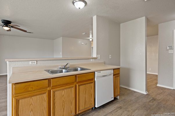 Interior, Kitchen, Wood Texture Flooring