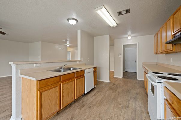 Interior, Kitchen, Wood Texture Flooring