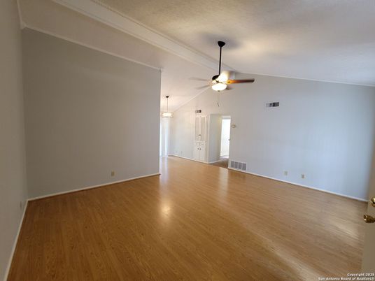 Empty room, Interior, Pendant Lights, Wood Texture Flooring