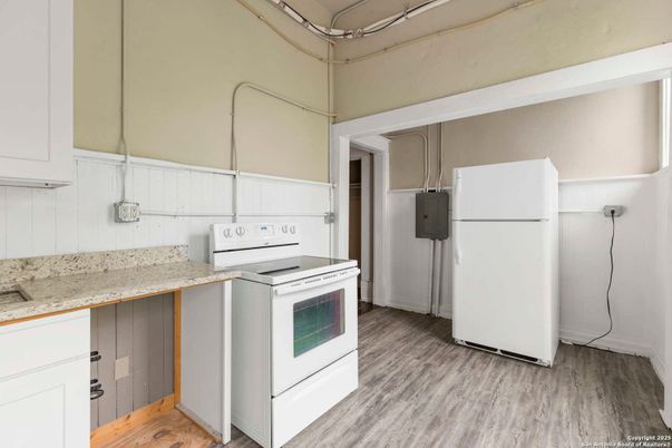 Interior, Kitchen, Wood Texture Flooring