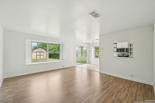 Empty room, Interior, Kitchen, Wood Texture Flooring
