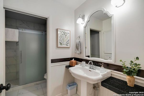 Bathroom, Glass Shower, Interior, Marble, Marble Walls