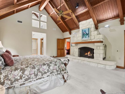Bedroom, Fireplace, Interior, Wooden Beams, Wooden Ceilings